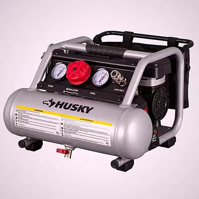 1 Gal. 135 PSI Portable Electric Oil-Free Quiet Jobsite Air Compressor with Dual