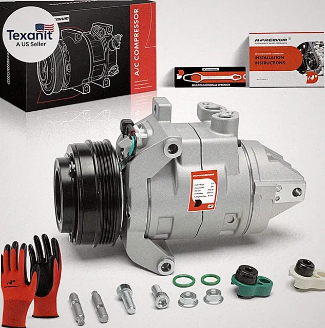 Air Conditioner AC Compressor with Clutch Compatible with Ford F-150 2011-2014
