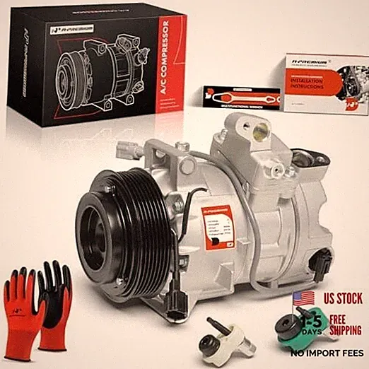 Air Conditioner AC Compressor with Clutch Compatible with Infiniti EX35 EX37