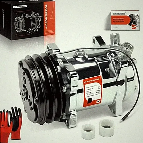 Air Conditioner AC Compressor with Clutch fit for Sanden 508, 2 Groove V