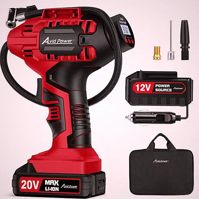 Car Tire Inflator 150 PSI Portable 20V Electric Professional Kit Air Compressor