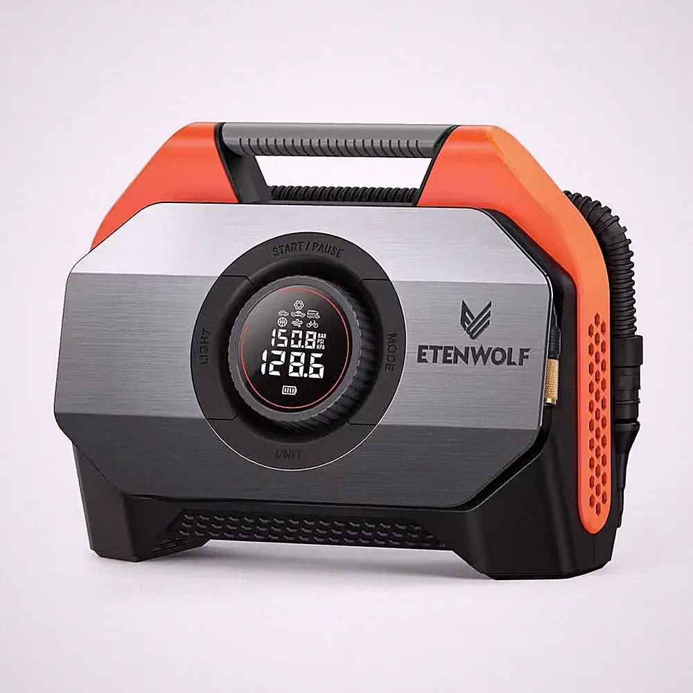 Car Tire Inflator 160 PSI Portable 12V Electric Dual Cylinder Air Compressor