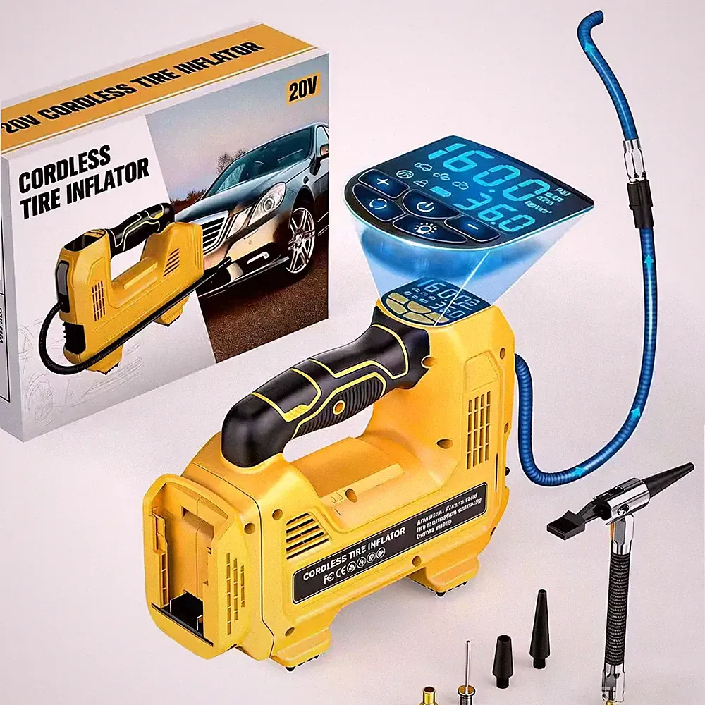 Car Tire Inflator 160 PSI Portable 20V Electric Heavy Duty Air Compressor