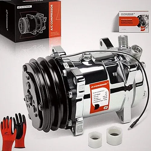 Fit for Sanden 508 2PK Style, Universal A/C Compressor with Clutch, 2 Groove
