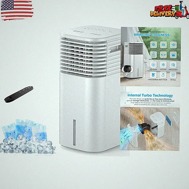 Ultra-Quiet 3-in-1 Portable Air Conditioner with 15H Timer & Remote Control