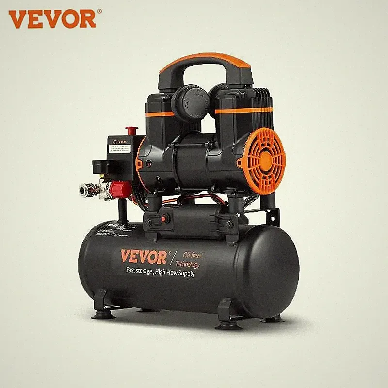 VEVOR Silent Air Compressor 900W-1800W Oil-Free Portable 8-35L Tank Quiet